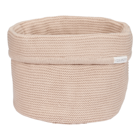 Little Dutch Knitted Storage Basket Round Beige
