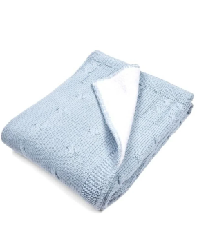 Poetree Kids Padded Crib Blanket Chamonix Blue 80x100cm