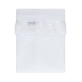 Baby's Only Cot Sheet Calm White - With Ruffle