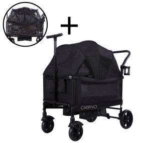 Cabino Waggie with Rain Cover Black