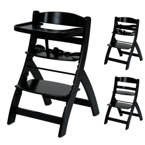 Born Lucky Wooden High Chair Black