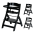Born Lucky Kinderstoel Hout Zwart
