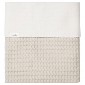Koeka Wiegdeken Cotton Fleece Wafel Amsterdam Sand 100x75