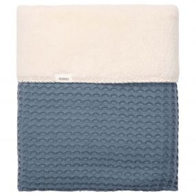 Koeka Wiegdeken Wafel/Teddy Oslo Bluestone 100x75