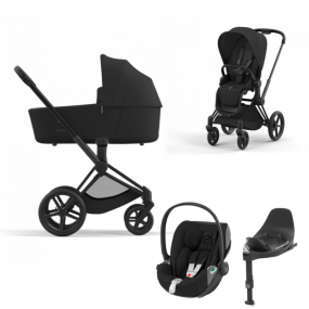 Cybex Priam Kinderwagen 3 In 1 Matt Black Sepia Black + Isofix Base