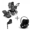 Bugaboo Kinderwagen 3 in 1 Fox 5 Renew Complete Graphite | Moon Grey + Cybex Autostoel Groep 0 Cloud T I Size Sepia Black + Draaibare Base T Black