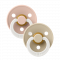 Bibs Fopspeen Latex Symmetric Blush GLOW/Vanilla GLOW Size 1 (2-pack)