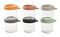 Beaba Set Van 6 Glazen Bewaarpotjes 250 ml Sunrise Color Mix