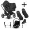 Bugaboo Donkey 5 Duo Kinderwagen 3 In 1 Black Midnight Black Met Cybex Cloud T Groep 0 Autostoel + Isofix Base + Voetenzak