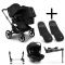 Bugaboo Donkey 5 Duo Kinderwagen 3 In 1 Graphite Midnight Black + Isofix Base + Voetenzak