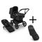 Bugaboo Donkey 5 Mono Kinderwagen 2 In 1 Black Midnight Black + Voetenzak