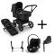 Bugaboo Donkey 5 Mono Kinderwagen 3 In 1 Black Midnight Black Met Cybex Cloud T Groep 0 Autostoel + Isofix Base
