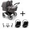 Bugaboo Donkey 5 Tweeling Kinderwagen 3 In 1 Graphite Grey Melange Met Twee Cybex Cloud T Groep 0 Autostoelen