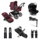 Bugaboo Stroller Fox 5 Renew 3 in 1 Bundle Complete Black | Dark Cherry