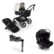 Bugaboo Stroller 3 in 1 Fox 5 Renew Complete Black | Heritage Black Misty White + Bugaboo Car Seat Group 0 Turtle Air by Nuna Black + Rotatable Isofix Base 360