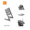 Stokke® High Chair Tripp Trapp® Storm Grey + Newborn Set™ Anthracite + Baby Set™ Storm Grey + Tray™