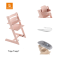 Stokke® Tripp Trapp® High Chair in Serene Pink + Newborn Set™ + Baby Set™ Serene Pink + Tray™