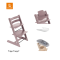 Stokke® High Chair Tripp Trapp® Heather Mauve + Newborn Set™ + Baby Set Heather Mauve™ + Tray™