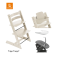 Stokke® High Chair Tripp Trapp® Vanilla White + Newborn Set™ Anthracite + Baby Set™ Vanilla White + Tray™
