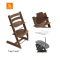 Stokke® High Chair Tripp Trapp® Warm Brown + Newborn Set™ Anthracite + Baby Set™ Warm Brown + Tray™