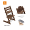 Stokke® High Chair Tripp Trapp® Warm Brown + Newborn Set™ + Baby Set™ Warm Brown + Tray™