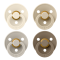 BIBS Pacifier Colour Ivory / Sand / Vanilla / Dark Oak Size 1 (4-pack)