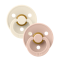 Bibs Pacifier Latex Symmetric Ivory/Blush Size 1 (2-pack)