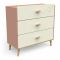 Suzie Chest of Drawers 3 Drawers Oak/Apricot/Beige