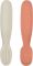 Beaba Set of 2 Silicone Training Spoons Terracotta/Velvet Grey