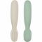Beaba Set of 2 Silicone Training Spoons Sage Green/Velvet Grey