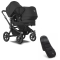 Bugaboo Donkey 5 Duo Stroller 2 In 1 Black Midnight Black + Footmuff