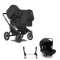 Bugaboo Donkey 5 Duo Stroller 3 In 1 Black Midnight Black