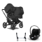Bugaboo Donkey 5 Duo Stroller 3 In 1 Black Midnight Black With Cybex Cloud T Group 0 Car Seat