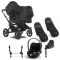Bugaboo Donkey 5 Duo Stroller 3 In 1 Black Midnight Black With Cybex Cloud T Group 0 Car Seat + Isofix Base + Footmuff