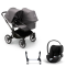 Bugaboo Donkey 5 Duo Stroller 3 In 1 Graphite Grey Melange with Cybex Cloud T Group 0 Car Seat
