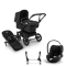 Bugaboo Donkey 5 Mono Stroller 3 In 1 Black Midnight Black with Cybex Cloud T Group 0 Car Seat