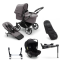 Bugaboo Donkey 5 Mono Pushchair 3 In 1 Graphite Grey Melange + Isofix Base + Footmuff