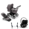 Bugaboo Donkey 5 Mono Stroller 3 In 1 Graphite Grey Melange with Cybex Cloud T Group 0 Car Seat