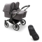Bugaboo Donkey 5 Twin Stroller 2 In 1 Graphite Grey Melange + Footmuff