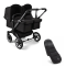 Bugaboo Donkey 5 Twin Pushchair 2 In 1 Graphite Midnight Black + Footmuff