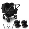 Bugaboo Donkey 5 Tweeling Kinderwagen 3 In 1 Black Midnight Black