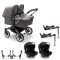 Bugaboo Donkey 5 Tweeling Kinderwagen 3 In 1 Graphite Grey Melange + Isofix Base