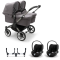 Bugaboo Donkey 5 Twin Stroller 3 In 1 Graphite Grey Melange With Two Cybex Cloud T Group 0 Car Seats