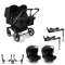 Bugaboo Donkey 5 Tweeling Kinderwagen 3 In 1 Graphite Midnight Black + Isofix Base 