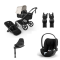 Bugaboo Stroller 3 in 1 Fox 5 Renew Complete Black | Heritage Black Misty White + Cybex Car Seat Group 0 Cloud T I Size Sepia Black + Rotating Base T Black + Car Seat Adapters