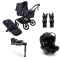 Bugaboo Stroller 3 in 1 Fox 5 Renew Complete Black | Deep Indigo + Bugaboo Group 0 Turtle Air Car Seat by Nuna Black + Rotatable Isofix Base 360 + Car Seat Adapters