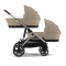 Cybex Tweeling Kinderwagen Gazelle S Taupe Almond Beige