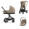 Cybex Priam 3 In 1 Pushchair Matt Black Cozy Beige