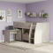 Half Loft Bed Beau Grey With Mattress