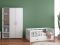 Cabino Toddler Room with Drawer Joan White 2 Piece with Lars Wardrobe